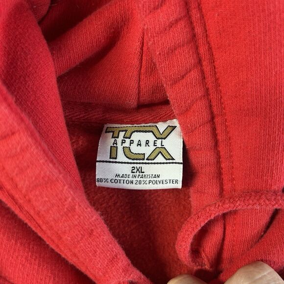 University Of Dayton Flyers Basketball Hoodie TCX Apparel Men’s XXL Red Y2K - Picture 6 of 8